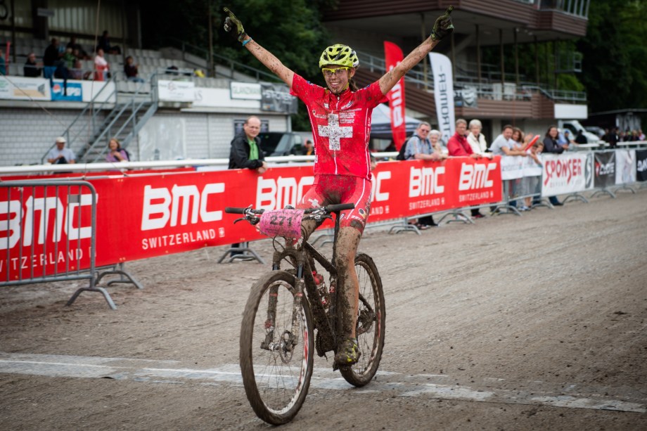 Alessandra Keller als Siegerin beim Racerbikes-Cup Muttenz, 2013